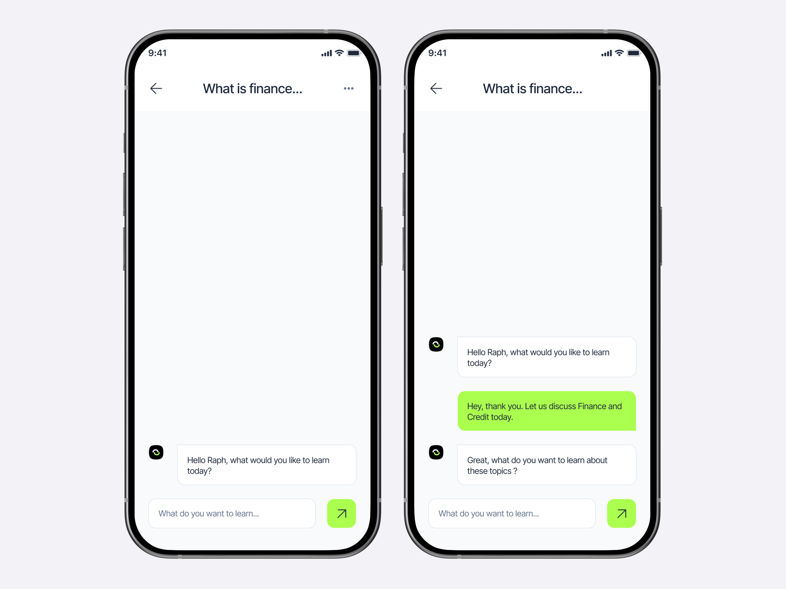 Learn chat conversation