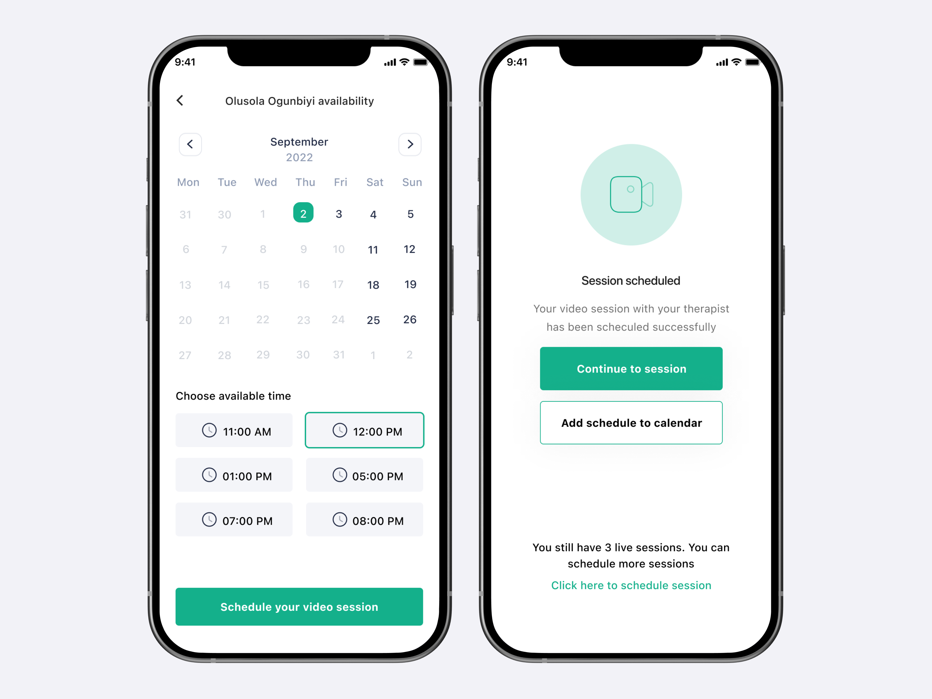 Calendar booking and confirmation