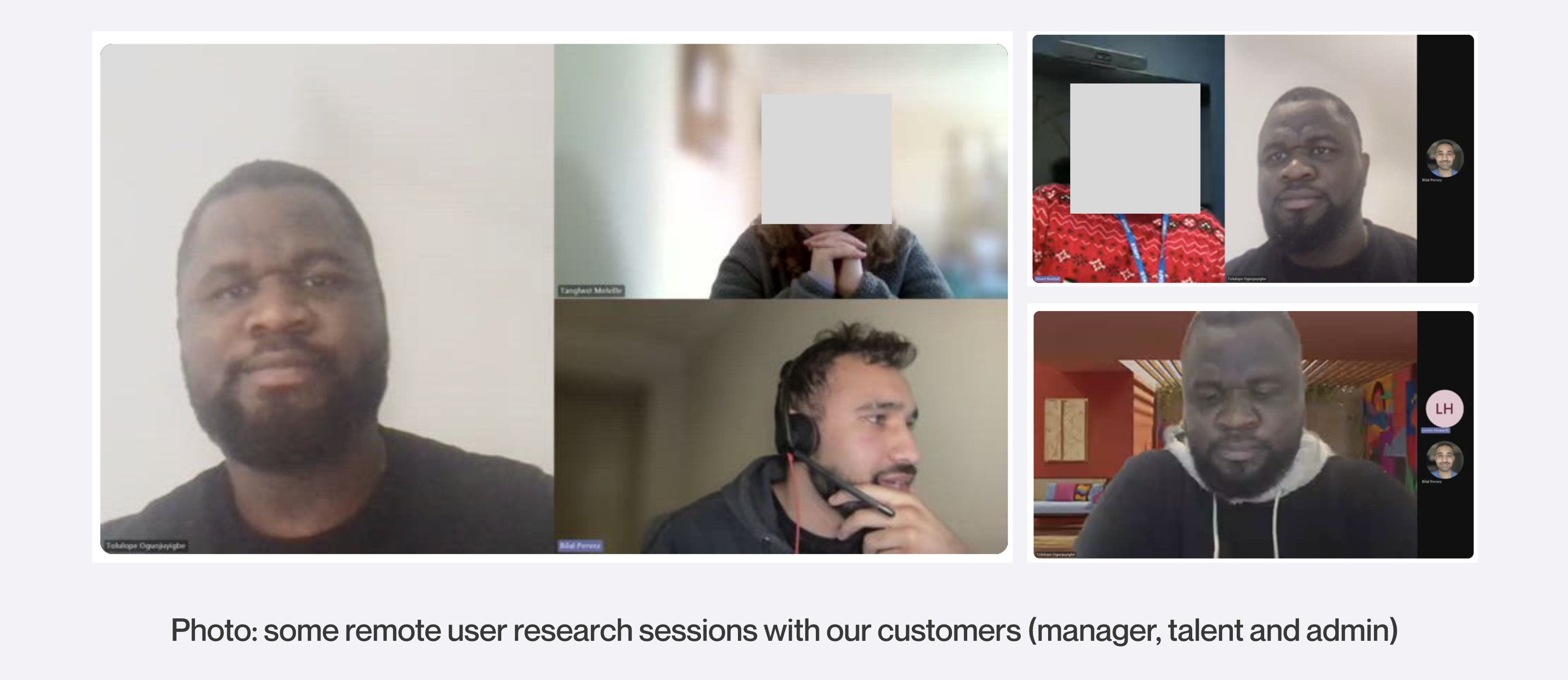 Remote user research sessions