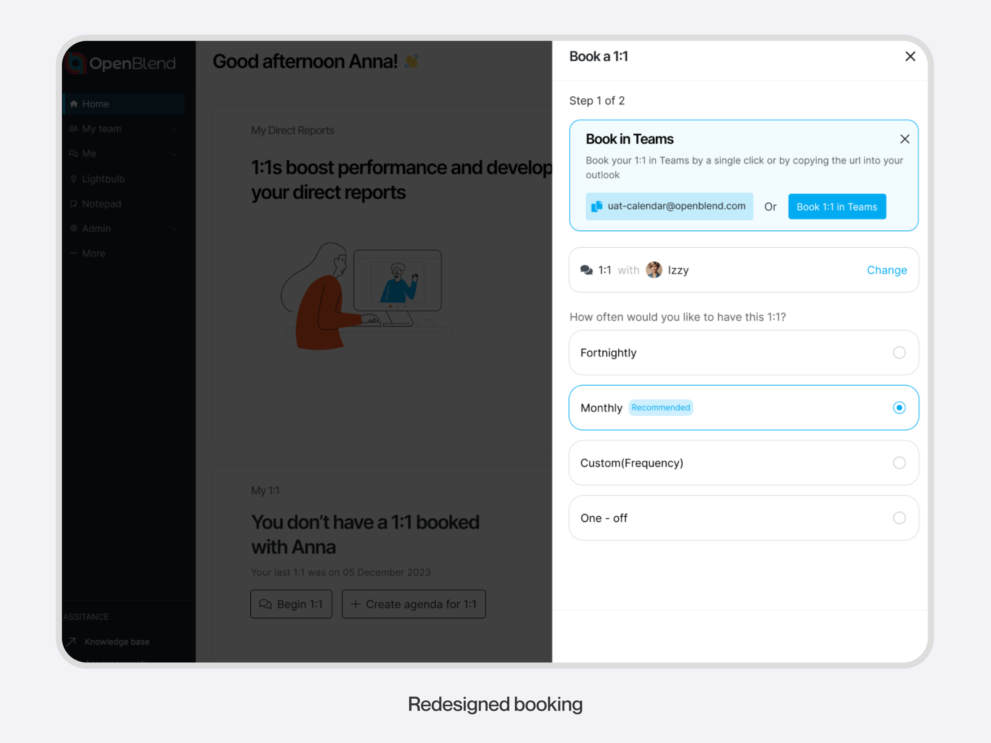 Flexible booking flow